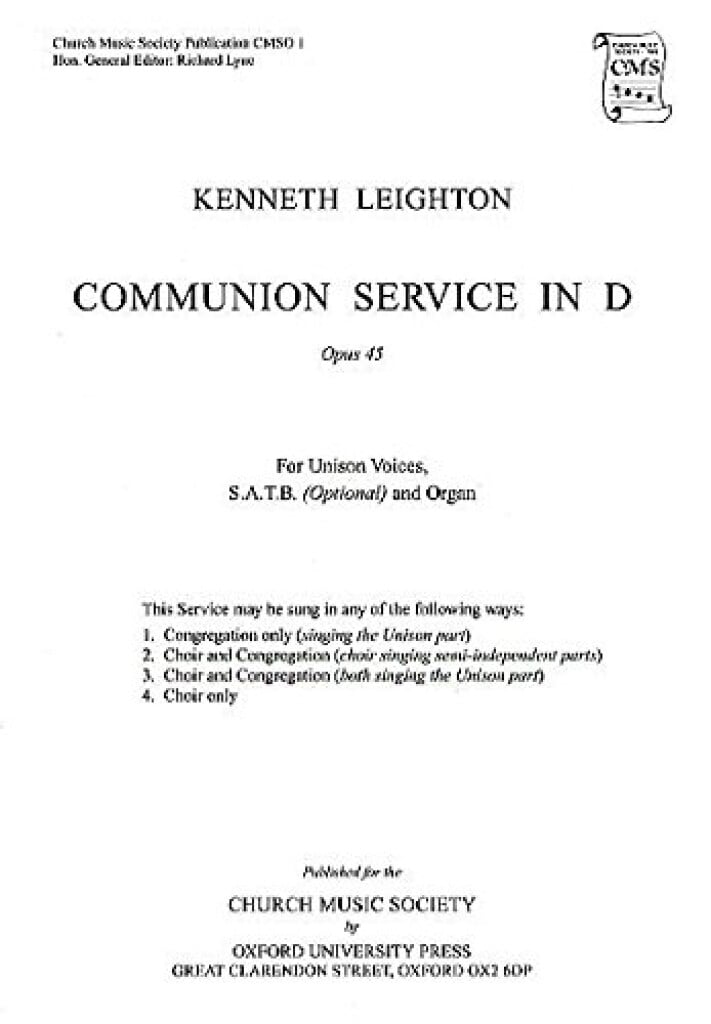 Communion Service in D Op. 45